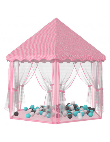 Tenda da Gioco Principessa con 250 Palline 133x140 cm Rosa