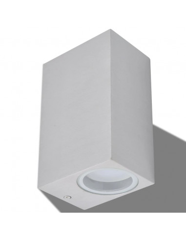 Applique LED da Parete Quadrata 2 pz Proiezione Alto/in Basso