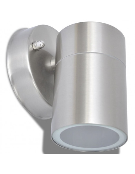 Lampada da Parete Esterno 2 pz Acciaio Inox Proiezione Basso