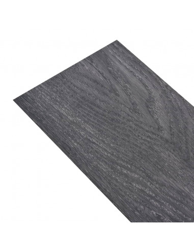 Listoni Pavimento Autoadesivi PVC 2,51m² 2mm Bianco e Nero