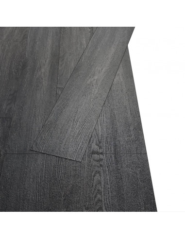 Listoni Pavimento Autoadesivi PVC 2,51m² 2mm Bianco e Nero