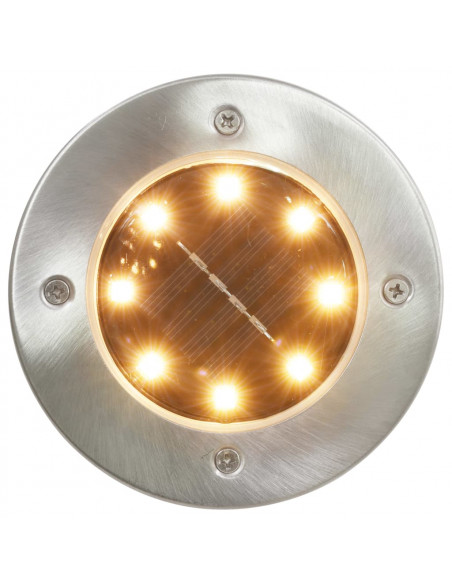Lampade Solari da Terra 8 pz Luci a LED Bianco Caldo
