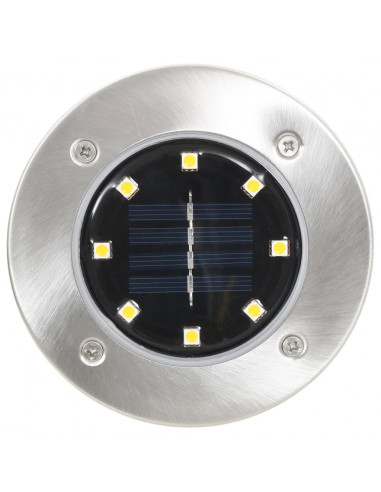 Lampade Solari da Terra 8 pz Luci a LED Bianco Caldo
