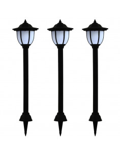 Lampade Solari da Esterni 3pz a LED Nero 2