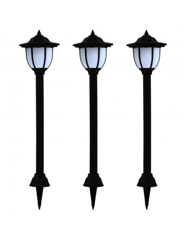 Lampade Solari da Esterni 3pz a LED Nero