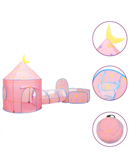 Tenda da Gioco per Bambini Rosa 301x120x128 cm