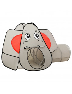 Tenda da Gioco per Bambini Elefante Grigio 174x86x101 cm 2