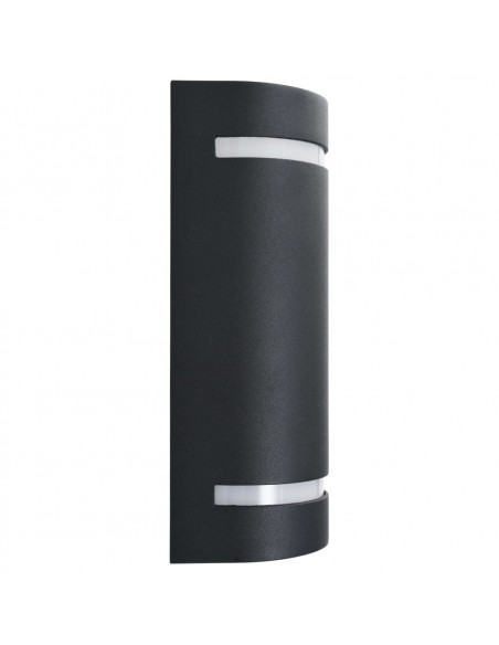 Lampade da Parete da Esterno 2 pz 35 W Nere Semicircolari