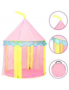 Tenda da Gioco per Bambini Rosa 100x100x127 cm 2