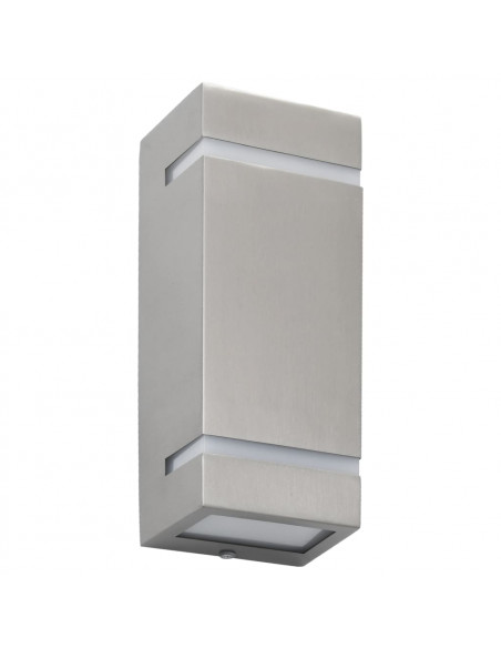 Lampade da Parete da Esterno 2 pz 35 W Argento Rettangolari