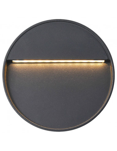 Lampade da Parete da Esterno a LED 2 pz 3 W Nere Rotonde