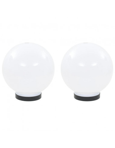 Set Lampade a LED Sferiche 2 pz 20 cm in PMMA