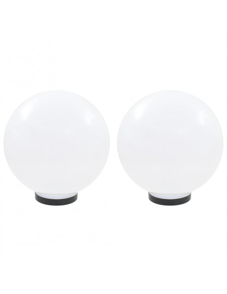 Set Lampade a LED Sferiche 2 pz 30 cm in PMMA