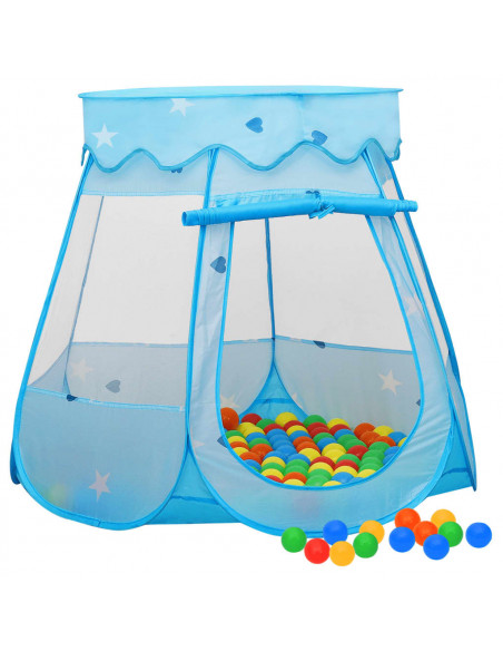 Tenda da Gioco per Bambini Blu con 250 Palline 102x102x82 cm