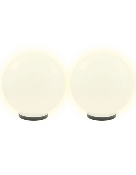 Set Lampade a LED Sferiche 2 pz 40 cm in PMMA