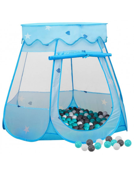 Tenda da Gioco per Bambini Blu con 250 Palline 102x102x82 cm
