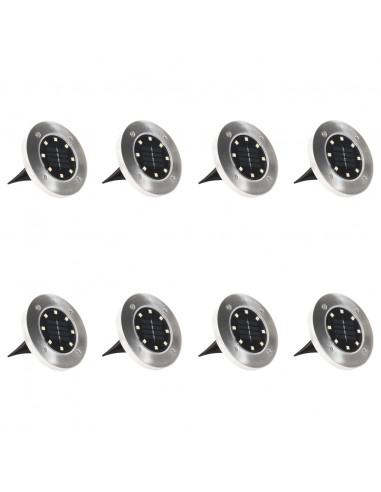 Lampade Solari da Terra 8 pz Luci a LED Colore RGB
