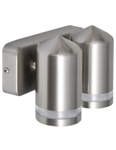 Lampada LED a Parete Acciaio Inox con Testa a Cono