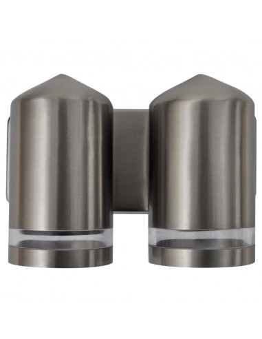 Lampada LED a Parete Acciaio Inox con Testa a Cono