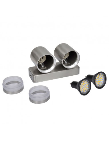 Lampada LED a Parete Acciaio Inox con Testa a Cono