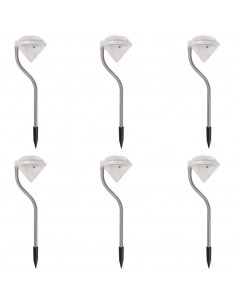 Luci LED da Giardino ad Energia Solare 6 pezzi 9x7,8x29,5 cm 2