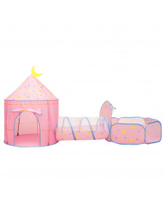 Tenda da Gioco per Bambini Rosa con 250 Palline 301x120x128 cm 2