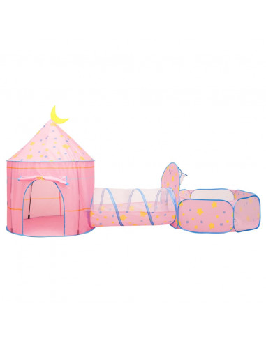 Tenda da Gioco per Bambini Rosa con 250 Palline 301x120x128 cm
