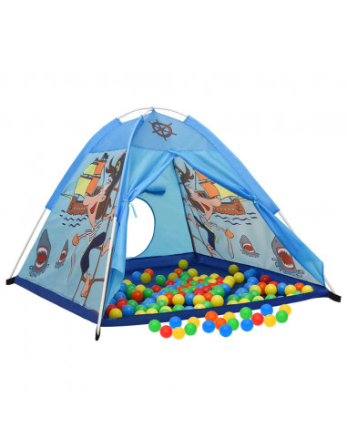 Tenda da Gioco per Bambini Blu con 250 Palline 120x120x90 cm