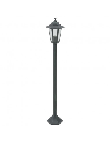 Lampioni da Giardino 6pz E27 110 cm Alluminio Verde Scuro