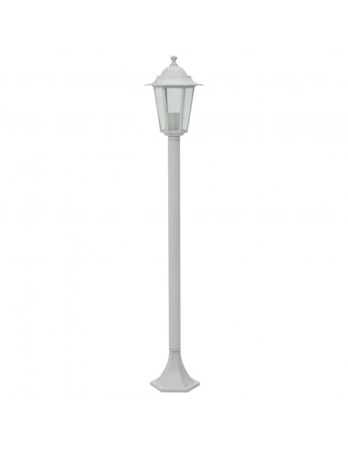 Lampioni da Giardino 6 pz E27 110 cm in Alluminio Bianco