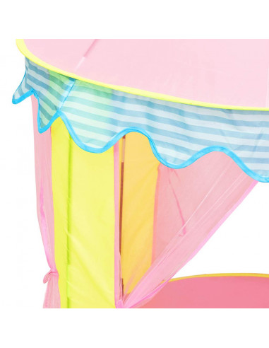 Tenda da Gioco per Bambini Rosa con 250 Palline 100x100x127 cm