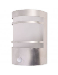 Luce da parete per esterno in acciaio inox con sensore 2