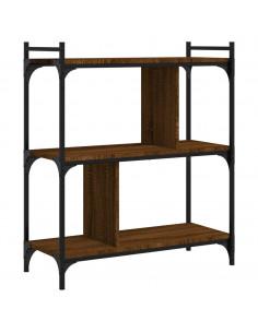 Libreria Rovere Marrone 3 Ripiani 76x32x88 cm Legno Multistrato 2