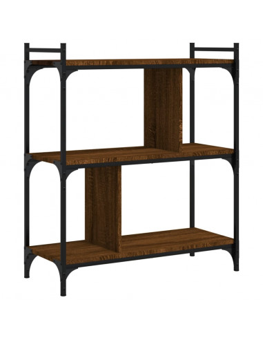 Libreria Rovere Marrone 3 Ripiani 76x32x88 cm Legno Multistrato