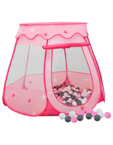 Tenda da Gioco per Bambini Rosa con 250 Palline 102x102x82 cm