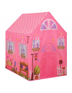 Tenda da Gioco per Bambini Rosa con 250 Palline 69x94x104 cm 2