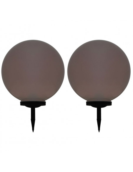 Lampade Solari da Esterno 2 pz LED Sferiche 50 cm RGB