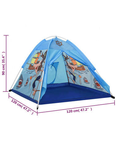 Tenda da Gioco per Bambini Blu con 250 Palline 120x120x90 cm