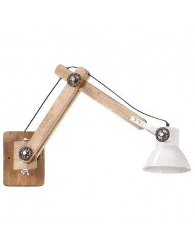 Lampada da Parete Stile Industriale Bianca Rotonda E27