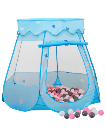 Tenda da Gioco per Bambini Blu con 250 Palline 102x102x82 cm