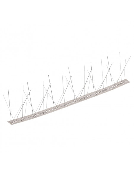 Set Dissuasori per Uccelli e Piccioni 6 pz Acciaio 5 File 3 m