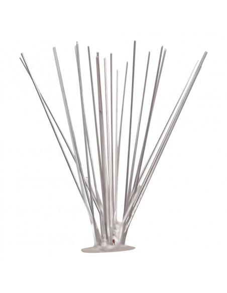 Set Dissuasori per Uccelli e Piccioni 6 pz Acciaio 5 File 3 m