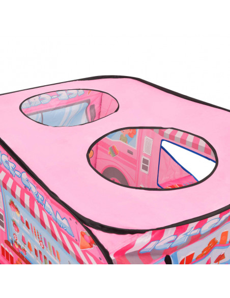 Tenda da Gioco per Bambini Rosa con 250 Palline 70x112x70 cm