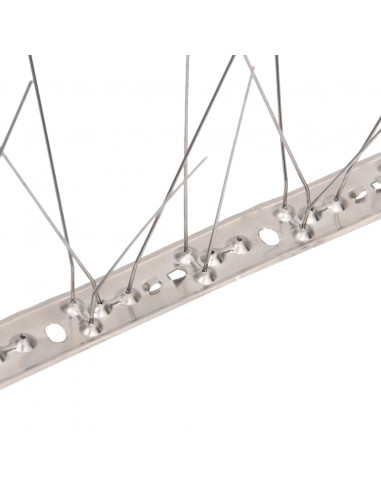 Set Dissuasori per Uccelli e Piccioni 40 pz Acciaio 5 File 20 m