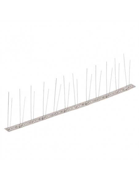 Set Dissuasori per Uccelli e Piccioni 20 pz Acciaio 2 File 10 m