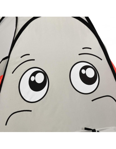 Tenda Gioco Bambini Elefante Grigio 250 Palline 174x86x101 cm