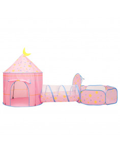 Tenda da Gioco per Bambini Rosa con 250 Palline 301x120x128 cm 2