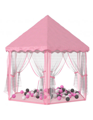 Tenda da Gioco Principessa con 250 Palline 133x140 cm Rosa
