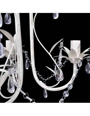 Lampadario da Soffitto Cristallo Elegante Bianco