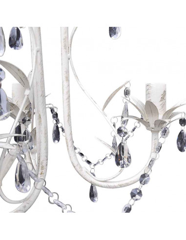 Lampadario da Soffitto Cristallo Elegante Bianco